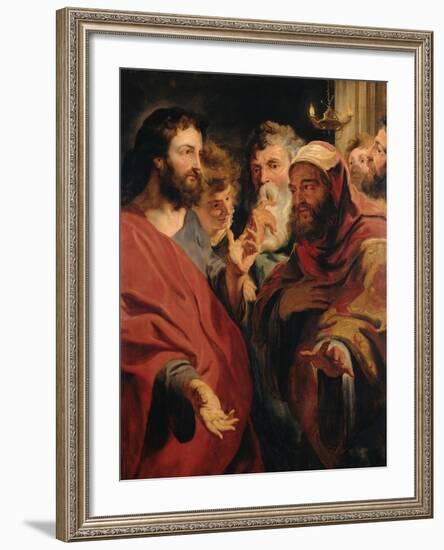 Christ and Nicodemus-Jacob Jordaens-Framed Giclee Print