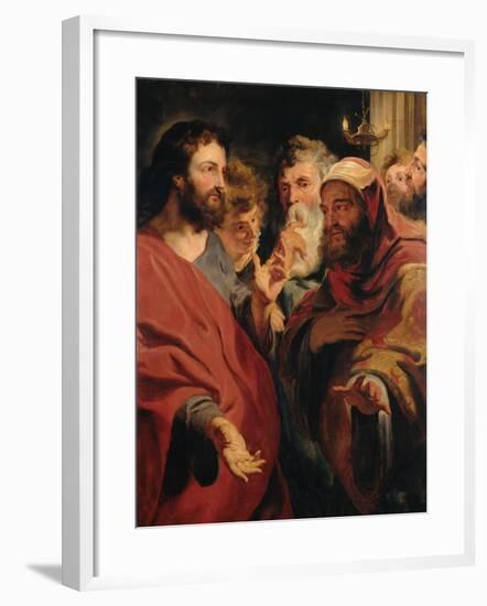 Christ and Nicodemus-Jacob Jordaens-Framed Giclee Print