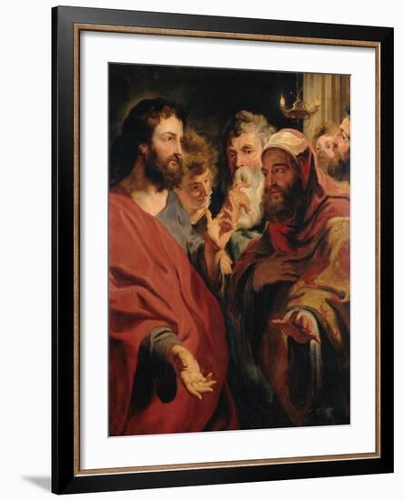 Christ and Nicodemus-Jacob Jordaens-Framed Giclee Print