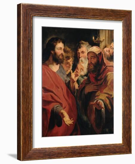 Christ and Nicodemus-Jacob Jordaens-Framed Giclee Print