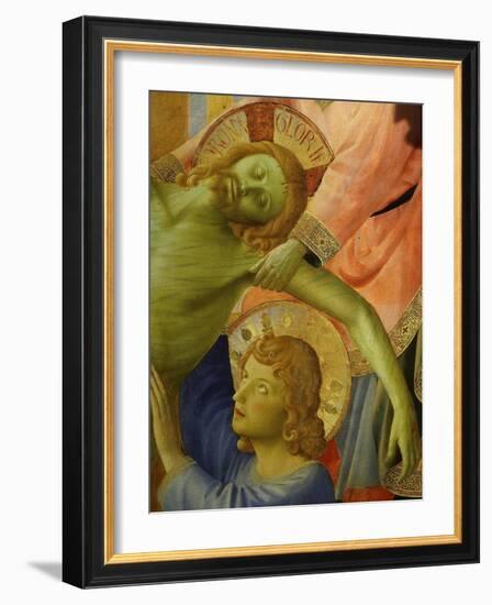 Christ and Saint John, from the Deposition of Christ, 1435, from Holy Trinity Altarpiece (Detail)-Fra Angelico-Framed Giclee Print