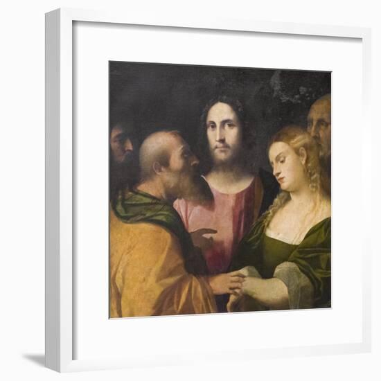 Christ and the Adulteress, 1525-28-Jacopo Palma-Framed Giclee Print