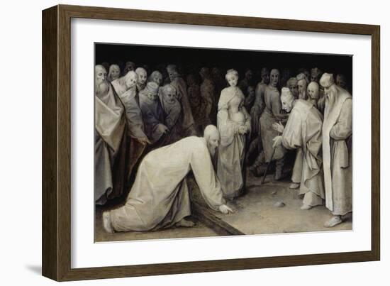 Christ and the Adulteress, 1565-Pieter Bruegel the Elder-Framed Giclee Print