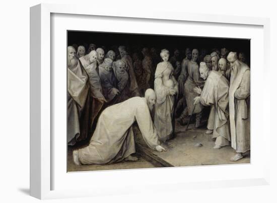 Christ and the Adulteress, 1565-Pieter Bruegel the Elder-Framed Giclee Print