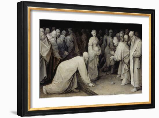 Christ and the Adulteress, 1565-Pieter Bruegel the Elder-Framed Giclee Print