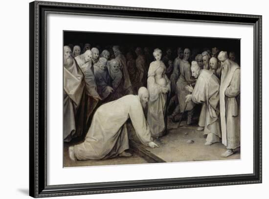 Christ and the Adulteress, 1565-Pieter Bruegel the Elder-Framed Giclee Print