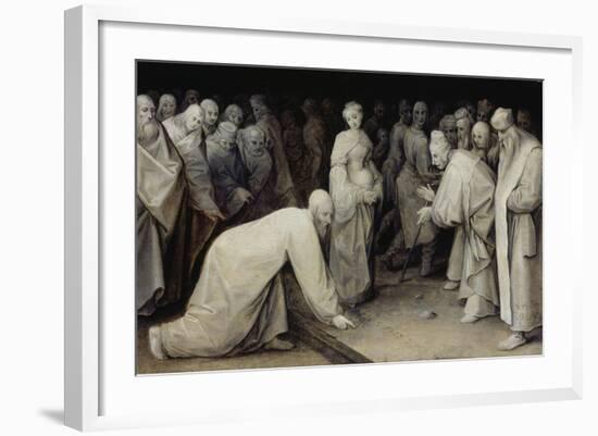 Christ and the Adulteress, 1565-Pieter Bruegel the Elder-Framed Giclee Print