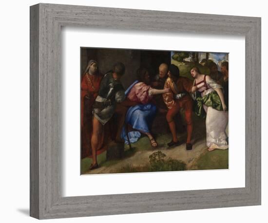 Christ and the Adulteress, C.1508-10 (Oil on Canvas)-Titian (c 1488-1576)-Framed Giclee Print