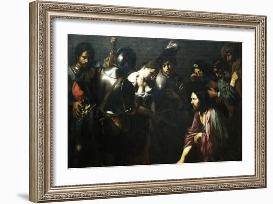 Christ and the Adulteress-Valentin de Boulogne-Framed Art Print