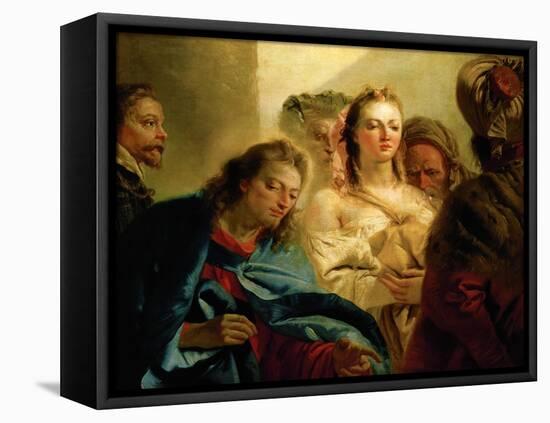 Christ and the Adulteress.-Giovanni Battista Tiepolo-Framed Premier Image Canvas