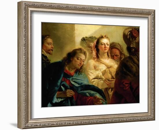 Christ and the Adulteress.-Giovanni Battista Tiepolo-Framed Giclee Print