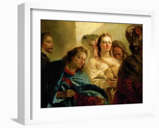 Christ and the Adulteress.-Giovanni Battista Tiepolo-Framed Giclee Print
