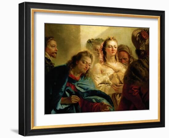 Christ and the Adulteress.-Giovanni Battista Tiepolo-Framed Giclee Print