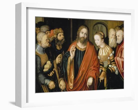 Christ and the Adulteress-Lucas Cranach the Elder-Framed Giclee Print