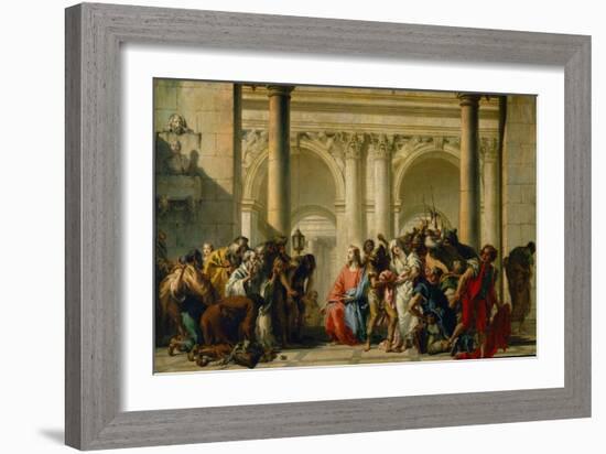 Christ and the Adulteress-Giovanni Battista Tiepolo-Framed Giclee Print