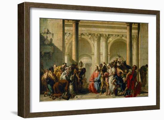 Christ and the Adulteress-Giovanni Battista Tiepolo-Framed Giclee Print