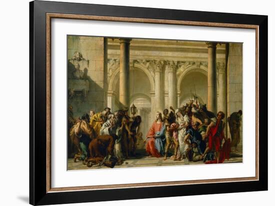 Christ and the Adulteress-Giovanni Battista Tiepolo-Framed Giclee Print