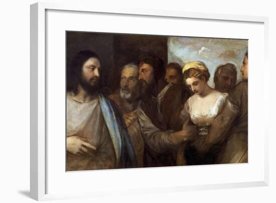 Christ and the Adultress by Titian-null-Framed Photographic Print