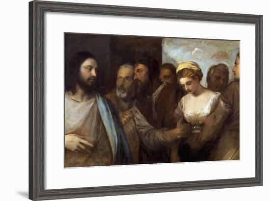 Christ and the Adultress by Titian-null-Framed Photographic Print