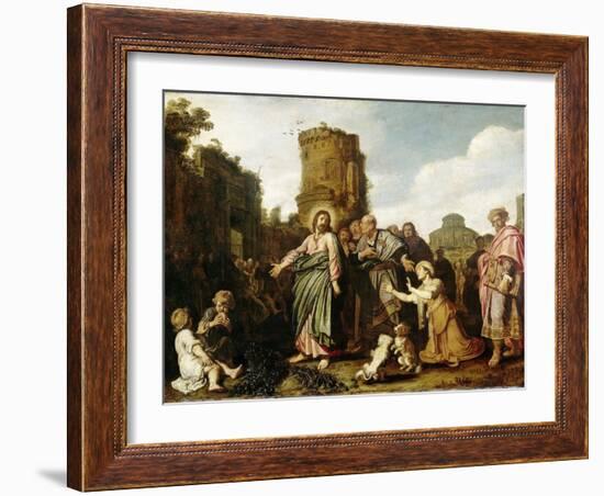 Christ and the Canaanite Woman-Pieter Lastman-Framed Art Print