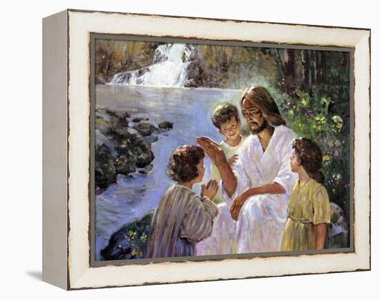 Christ and the Children-Hal Frenck-Framed Premier Image Canvas