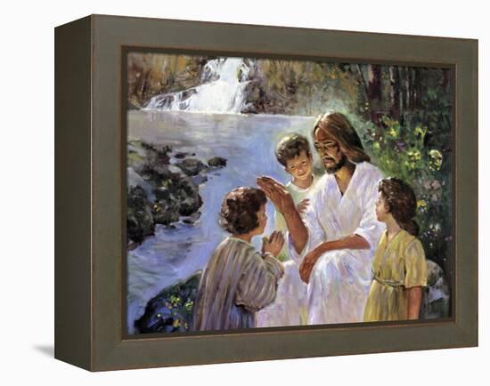 Christ and the Children-Hal Frenck-Framed Premier Image Canvas