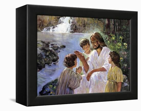 Christ and the Children-Hal Frenck-Framed Premier Image Canvas