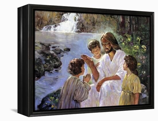 Christ and the Children-Hal Frenck-Framed Premier Image Canvas