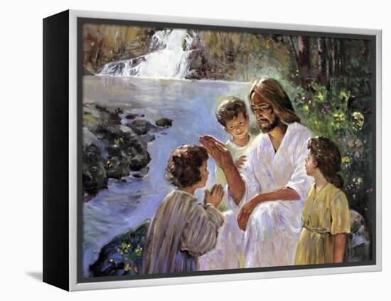 Christ and the Children-Hal Frenck-Framed Premier Image Canvas