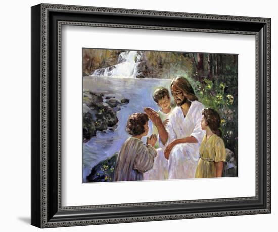 Christ and the Children-Hal Frenck-Framed Giclee Print