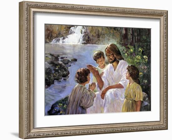 Christ and the Children-Hal Frenck-Framed Giclee Print