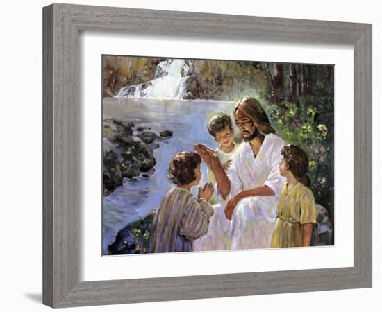 Christ and the Children-Hal Frenck-Framed Giclee Print