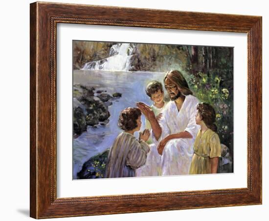 Christ and the Children-Hal Frenck-Framed Giclee Print