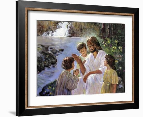 Christ and the Children-Hal Frenck-Framed Giclee Print