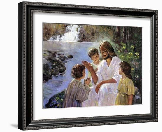 Christ and the Children-Hal Frenck-Framed Giclee Print