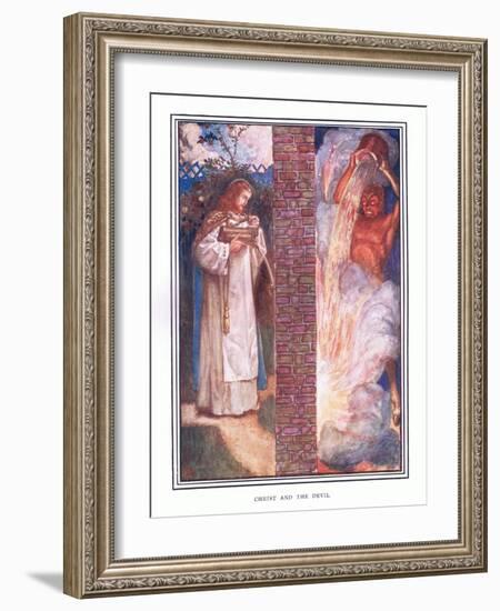 Christ and the Devil-John Byam Liston Shaw-Framed Giclee Print