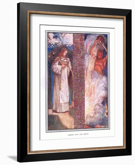 Christ and the Devil-John Byam Liston Shaw-Framed Giclee Print