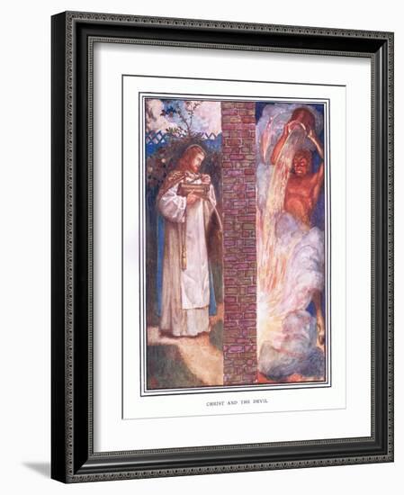 Christ and the Devil-John Byam Liston Shaw-Framed Giclee Print