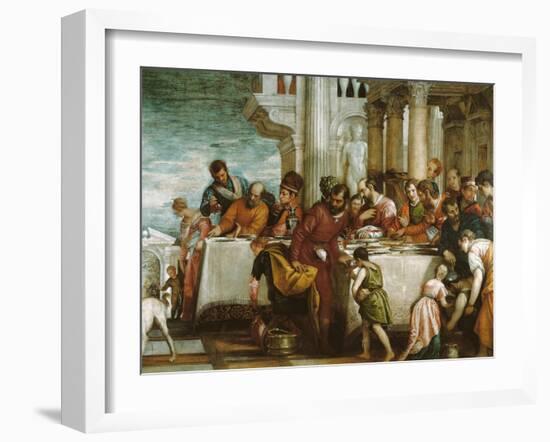 Christ and the Magdalen in the House of the Pharisee-Paolo Veronese-Framed Giclee Print