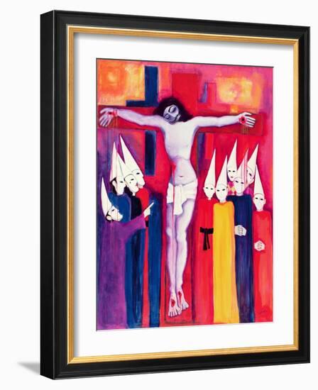 Christ and the Politicians, 2000-Laila Shawa-Framed Giclee Print