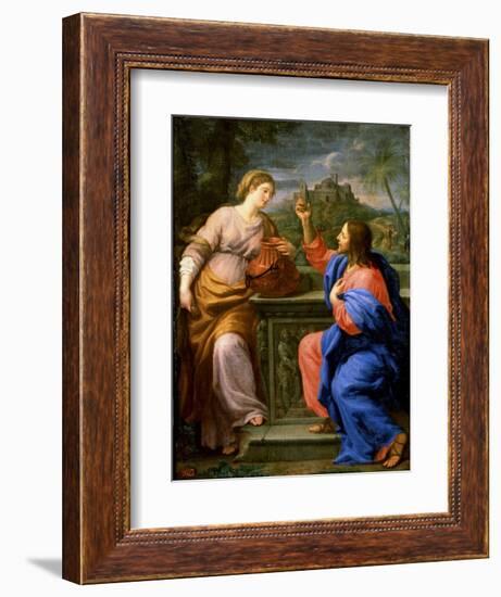 Christ and the Samaritan Woman at Jacob's Well'. C.17th Century-Carlo Maratta-Framed Giclee Print