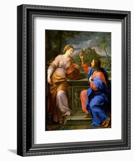 Christ and the Samaritan Woman at Jacob's Well'. C.17th Century-Carlo Maratta-Framed Giclee Print