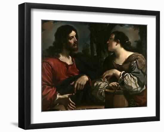 Christ and the Samaritan Woman at Jacob's Well-Guercino-Framed Giclee Print