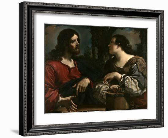 Christ and the Samaritan Woman at Jacob's Well-Guercino-Framed Giclee Print