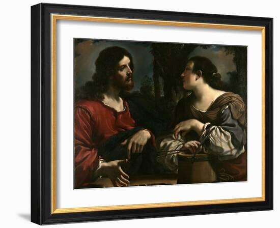 Christ and the Samaritan Woman at Jacob's Well-Guercino-Framed Giclee Print