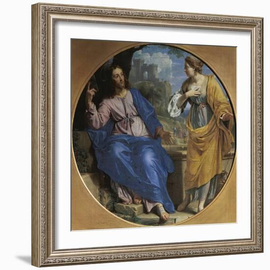 Christ and the Samaritan Woman at the Well, 1648-Philippe De Champaigne-Framed Giclee Print