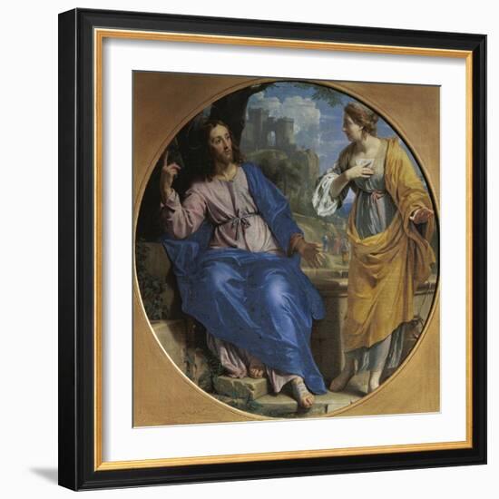 Christ and the Samaritan Woman at the Well, 1648-Philippe De Champaigne-Framed Giclee Print