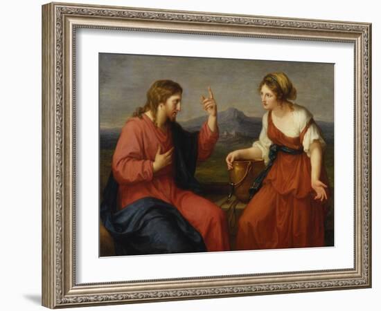 Christ and the Samaritan Woman at the Well, 1796-Angelica Kauffmann-Framed Giclee Print