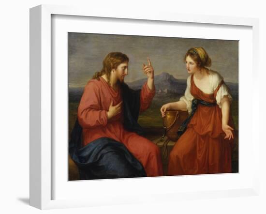 Christ and the Samaritan Woman at the Well, 1796-Angelica Kauffmann-Framed Giclee Print