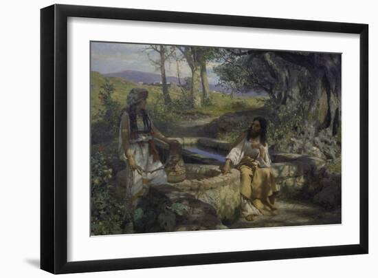 Christ and the Samaritan Woman at the Well, 1890-Genrikh Ippolitovich Semiradski-Framed Giclee Print